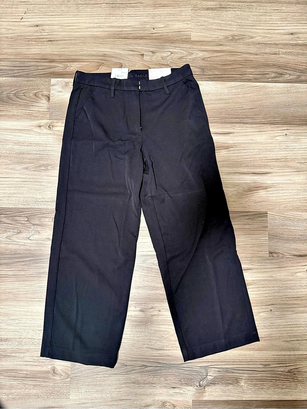 American Eagle Stretch Stovepipe Trouser Black Size 8